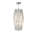 **Stylowa lampa wisząca z metalowym wykończeniem i szkłem**