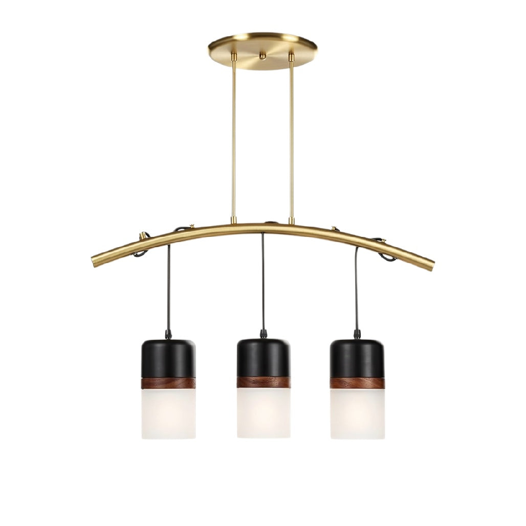 **Lampa wisząca z trzema kloszami w stylu nowoczesnym**