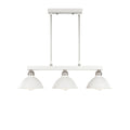 **Lampa wisząca z trzema kloszami w białym kolorze**